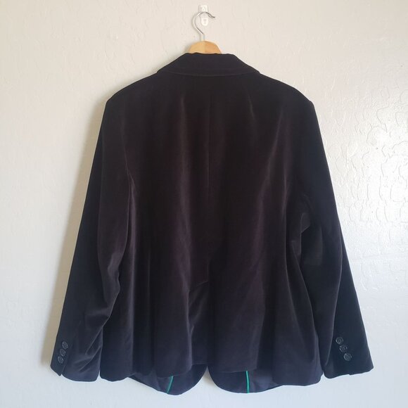 Talbots Black Velvet Blazer Jacket Size Women's 20W Plus Elegant Formal Event - Picture 7 of 9